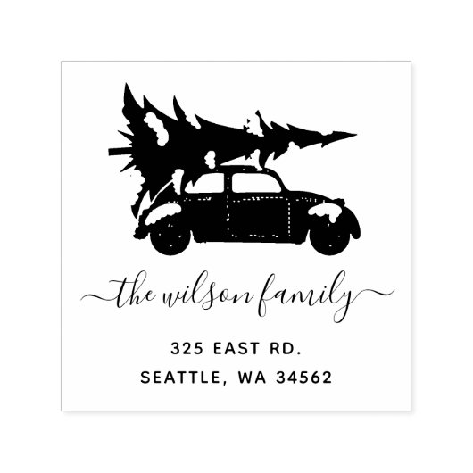 Weihnachtsbaum Vintage Rücksendeadresse Permastempel (Design)