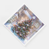 Weihnachtsbaum Vintage Serviette (Ecke)