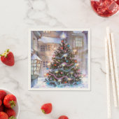 Weihnachtsbaum Vintage Serviette (Beispiel)