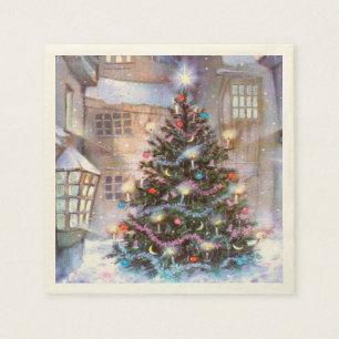 Weihnachtsbaum Vintage Serviette
