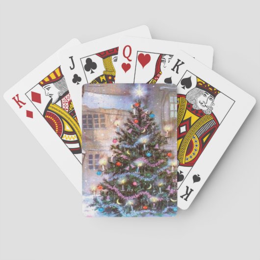 Weihnachtsbaum Vintage Spielkarten (Rückseite)