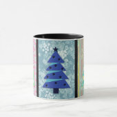 Weihnachtsbaum Vintage Stil farbenfrohe Tasse Cup (Zentrum)