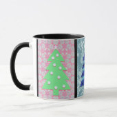 Weihnachtsbaum Vintage Stil farbenfrohe Tasse Cup (Links)