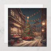 Weihnachtsbaum Vintage Weihnachtskarte Feiertagskarte (Vorne/Hinten)