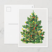 Weihnachtsbaum Vintage Weihnachtspostkarte Feiertagspostkarte (Vorne/Hinten)