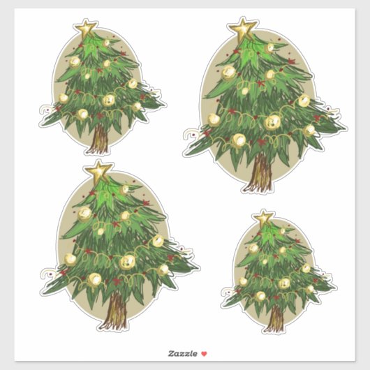 Weihnachtsbaum Vinyl Cut Aufkleber (Blatt)