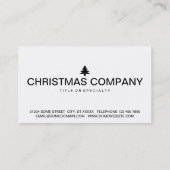 Weihnachtsbaum Visitenkarte (Rückseite)