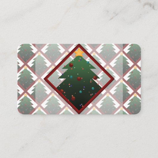 Weihnachtsbaum Visitenkarte (Vorderseite)