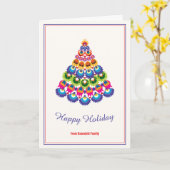 🎄 Weihnachtsbaum - Volkskarte Karte (Gelbe Blume)