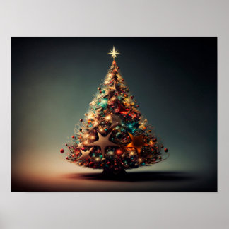 Weihnachtsbaum voller Weihnachtsbaumchen. Poster