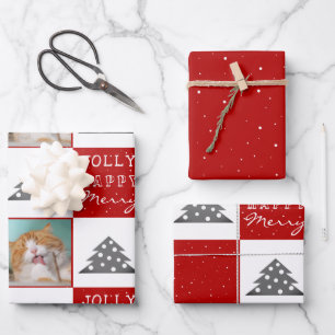Weihnachtsbaum vom Roten Foto Geschenkpapier Set