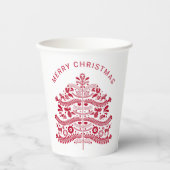 Weihnachtsbaum vom Roten Skandinavien Pappbecher (Vorderseite)