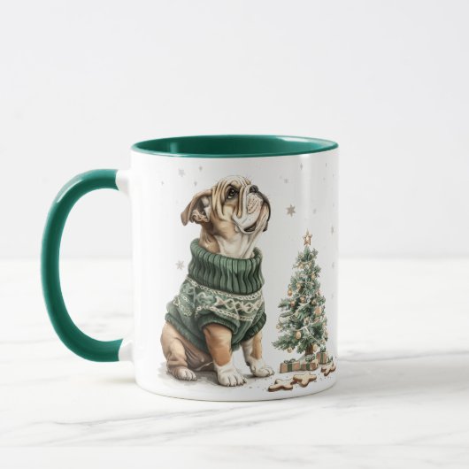 Weihnachtsbaum von Bulldog Tasse (Links)