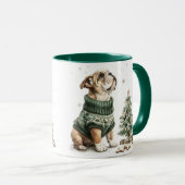 Weihnachtsbaum von Bulldog Tasse (VorderseiteRechts)