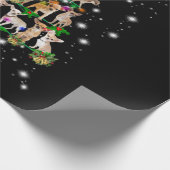 Weihnachtsbaum von Chihuahua, gedeckt durch Blitzl Geschenkpapier (Ecke)