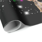 Weihnachtsbaum von Chihuahua, gedeckt durch Blitzl Geschenkpapier (Rolleneckpunkt)