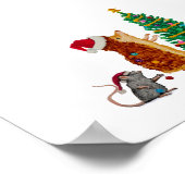 Weihnachtsbaum von Igel und Maus Poster (Ecke)
