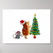 Weihnachtsbaum von Igel und Maus Poster (Vorne)