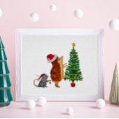 Weihnachtsbaum von Igel und Maus Poster