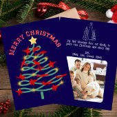 Weihnachtsbaum von Militärflugzeugen, Foto Feiertagskarte