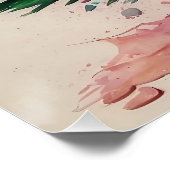 Weihnachtsbaum von Pastel: Abstrakte Ölmalerei Poster (Ecke)