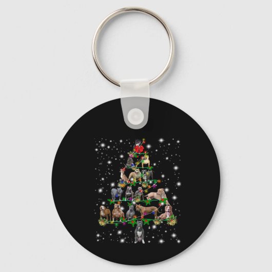 Weihnachtsbaum von Pitbull, bedeckt durch Blitzlic Schlüsselanhänger (Vorderseite)