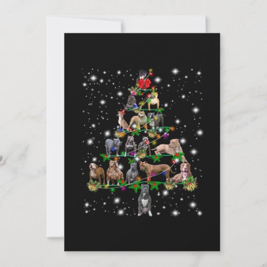 Weihnachtsbaum von Pitbull, gedeckt durch Blitzlic Dankeskarte (Vorderseite)