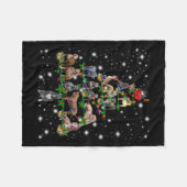 Weihnachtsbaum von Pitbull, gedeckt durch Blitzlic Fleecedecke (Vorderseite (Horizontal))