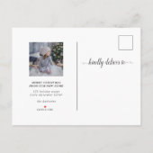 Weihnachtsbaum von Red Car New Address Holiday Mov Ankündigungspostkarte (Rückseite)