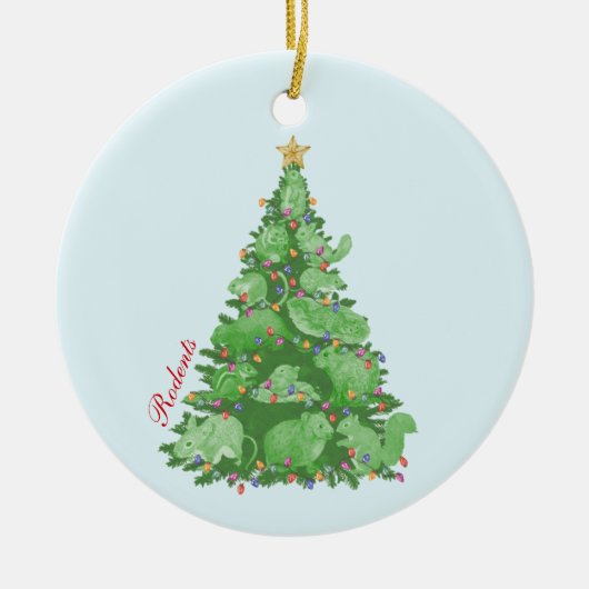 Weihnachtsbaum von Rodent Keramik Ornament (Vorne)