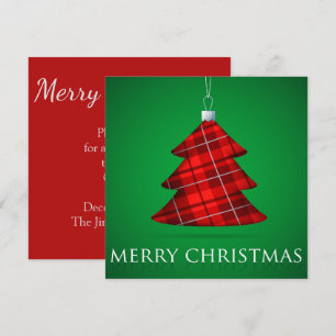 Weihnachtsbaum von Tartan Einladung