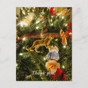 Weihnachtsbaum von unten betrachtet postkarte