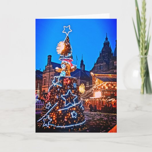Weihnachtsbaum vor dem Rathaus Karte (Vorderseite)