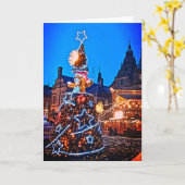 Weihnachtsbaum vor dem Rathaus Karte (Gelbe Blume)