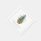 Weihnachtsbaum Vorbereiteter Bogen Blau Weihnachte Serviette (Ecke)