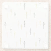 Weihnachtsbaum-Waldmuster Glasuntersetzer (Rückseite)