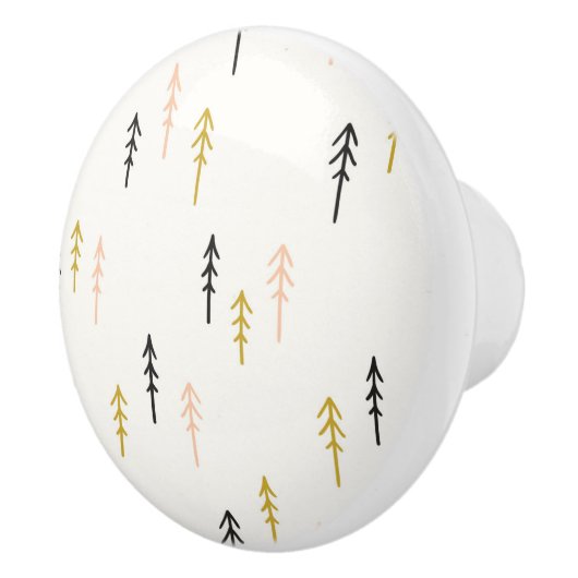 Weihnachtsbaum-Waldmuster Keramikknauf (Rechts)