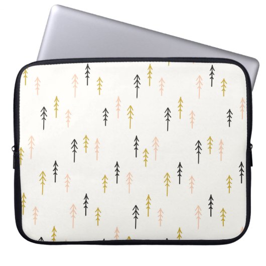 Weihnachtsbaum-Waldmuster Laptopschutzhülle (Vorderseite)