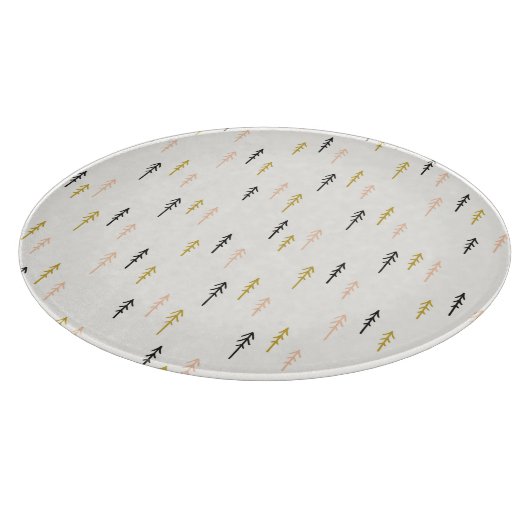 Weihnachtsbaum-Waldmuster Schneidebrett (Ecke)