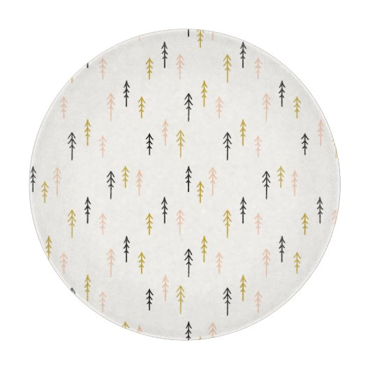 Weihnachtsbaum-Waldmuster Schneidebrett (Vorderseite)