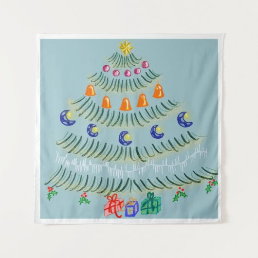 Weihnachtsbaum Wandteppich (Vorderseite)