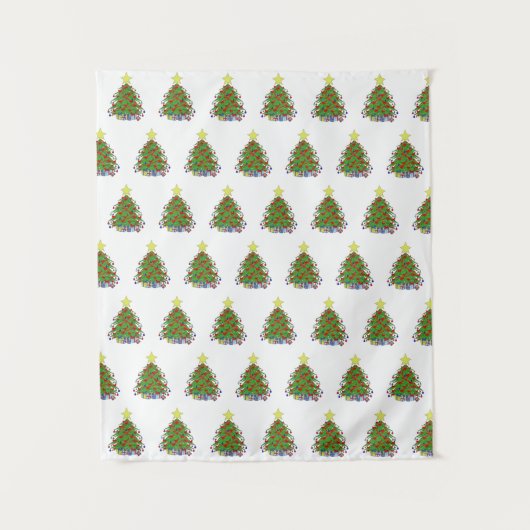 Weihnachtsbaum Wandteppich (Vorderseite)