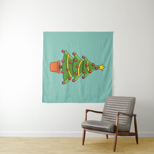 Weihnachtsbaum Wandteppich (Beispiel (Horizontal))