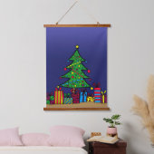Weihnachtsbaum Wandteppich Mit Holzrahmen (Schlafzimmer)