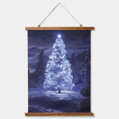 Weihnachtsbaum Wandteppich Mit Holzrahmen (Vorderseite)