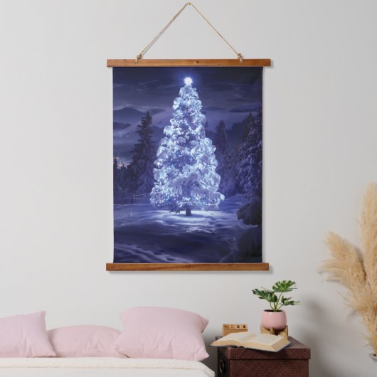 Weihnachtsbaum Wandteppich Mit Holzrahmen (Schlafzimmer)