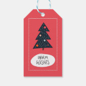 Weihnachtsbaum Warme Wünsche Geschenkanhänger (Rückseite)