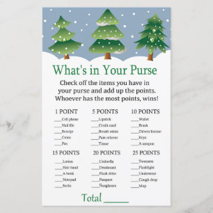 Weihnachtsbaum Was ist in deinem Handtaschenspiel?