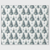 Weihnachtsbaum Wasser Farbe Umschlag Papier Geschenkpapier (Flach)