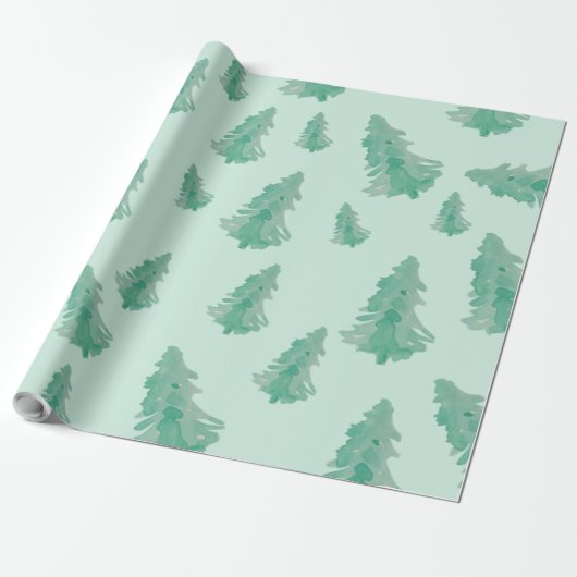 Weihnachtsbaum Wasser Farbe Umschlag Papier grün Geschenkpapier (Ungerollt)